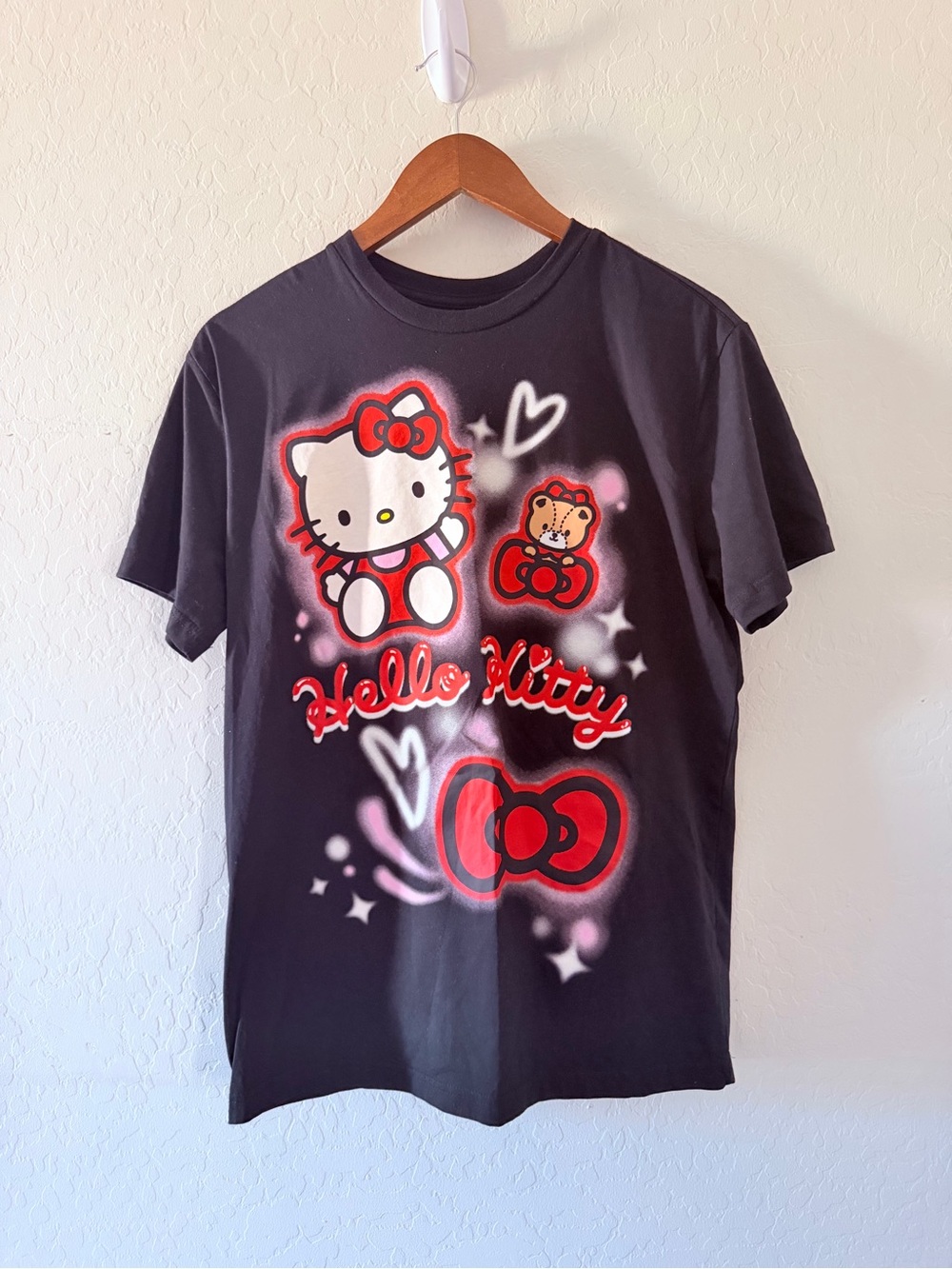 Hello Kitty Sanrio Allover Front & Back Graphic T-Shirt – Women’s Medium